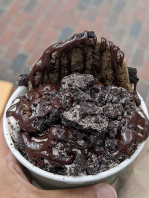 Modified cookies and cream sundae at FoMu   in Boston