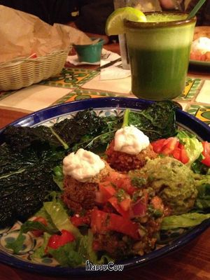 This is the Todo Amor (although an appetizer, definitely enough for a whole meal - very filling!) and the Jugo Verde. at Mi Pueblo in Sarasota