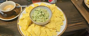 Guacamole and tortilla chips 😍 at Kaju in Coimbra