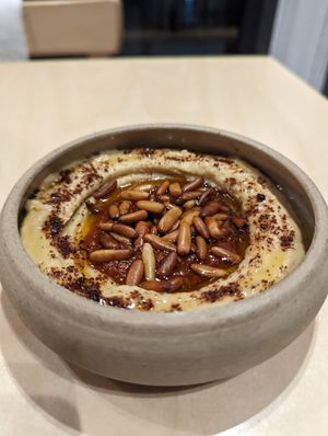 Fermented hummus at Teible in Dubai