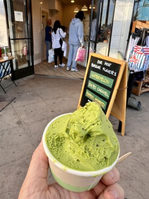 Matcha Green Vegan Gelatoo  at Bobboi Natural Gelato   in San Diego