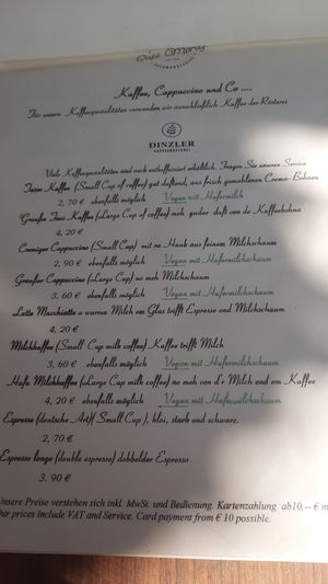 Grün geschrieben at Café Moritz in Muensingen