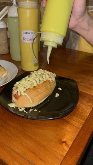 Vegan hot dog   at Antojitos de La Sirenita  in Puerto Ayora