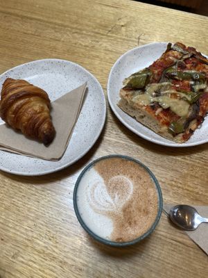 Vegan croissant and focaccia  at Black Cockatoo Bakery  in Katoomba