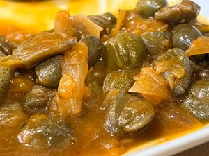 stufato di capperi at Marathoriza Local Cuisine in Serifos