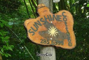 Sunshine Cottage sign at Sunshine Cottage in Roseau