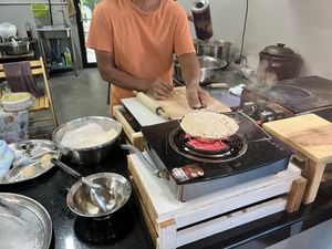 indian chapathi  at Sun Mangsawirat Sun Baht - ศูนย์มังสวิรัติสูญบาท in Nakhon Pathom