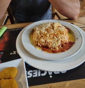 Vegan chicken enchiladas at Mexicà Cambrils in Cambrils