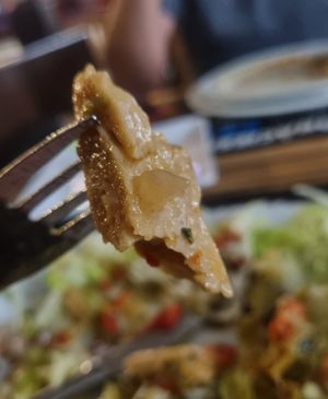 Vegan chicken pieces at Mexicà Cambrils in Cambrils