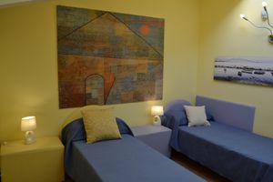 Twin room with private external bathroom at La Gemma in Naples