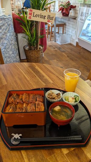 Vegan kabayaki set at Loving Hut - Nishinippori in Tokyo