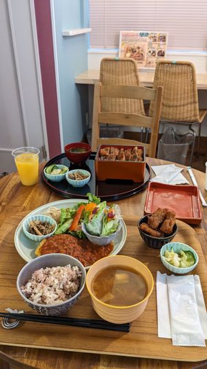 Portions are big at Loving Hut - Nishinippori in Tokyo