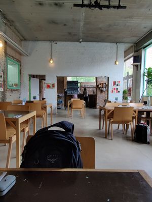 Inside at Bar Recyclart in Brussels