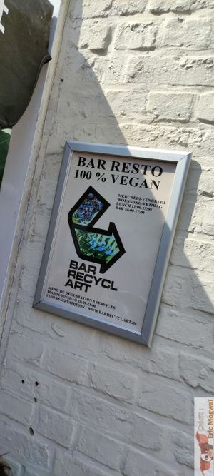 Facade at Bar Recyclart in Brussels