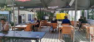 Outside at Bar Recyclart in Brussels