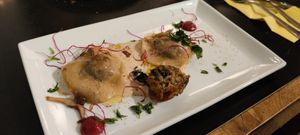 Raviolis at Bar Recyclart in Brussels