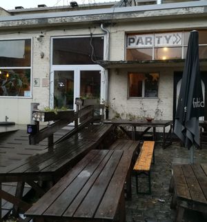 Entrance at Bar Recyclart in Brussels