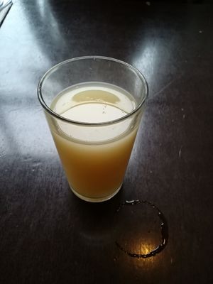 Ginger juice at Bar Recyclart in Brussels