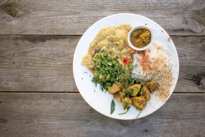 mezze vegan!  at Bar Recyclart in Brussels