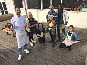 l'équipe fantastique! at Bar Recyclart in Brussels