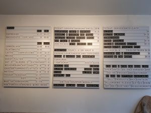Menu at Kentish Town Stores in London