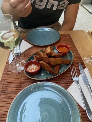 Seitan sticks 😍  at Green & Burger in Sant Feliu De Guixols