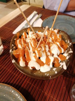 Bravas ("Bravissimo") at Green & Burger in Sant Feliu De Guixols