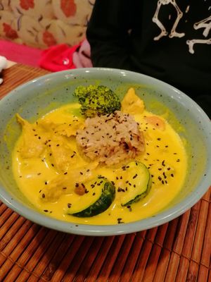 Curry at Green & Burger in Sant Feliu De Guixols