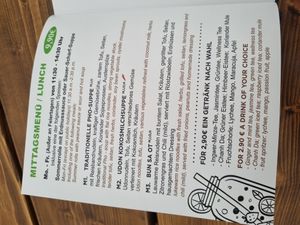 Lunch menu at Loy Vegan in Trier