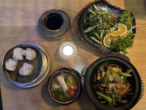 Starters of the Rice table n3 + starter 19  at Loy Vegan in Trier