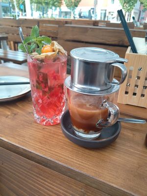 vietnamese coffee (the cream was really good in there) at Loy Vegan in Trier