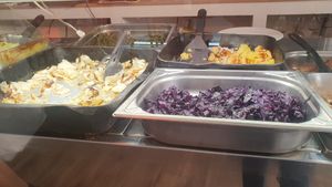 Veggie dishes at La Rosticceria in Bracciano