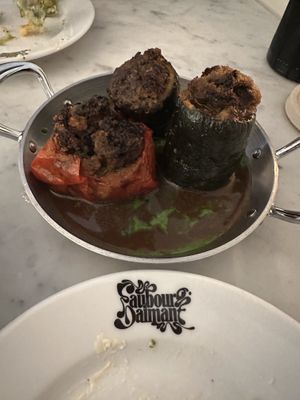 Stuffed Tomato/Squash/Pepper  at Faubourg Daimant in Paris
