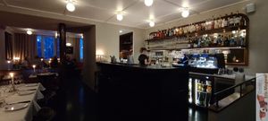 Bar on top stairs at Faubourg Daimant in Paris