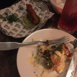 Croquettes cochonnes et corn dog  at Faubourg Daimant in Paris