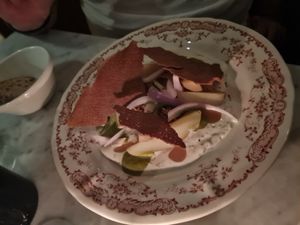 Insalata di patate e menta at Faubourg Daimant in Paris