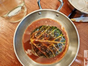 Stuffed cabbage with gravy at Faubourg Daimant in Paris