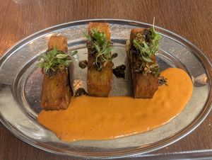 Potato millefeuille at Faubourg Daimant in Paris