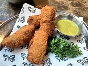 Muhsroom croquettes at Faubourg Daimant in Paris