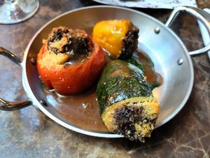 Stuffed vegetables at Faubourg Daimant in Paris