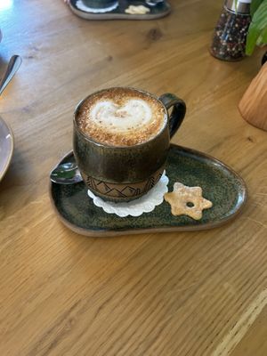 Cinnamon roll latte  at Kawiarnia Filiżanki  in Zakopane