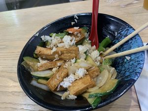 Teriyaki tofu   at Okasan Ramen in South Bend