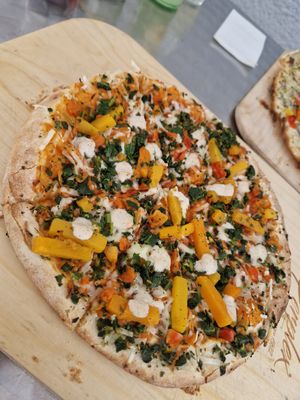 Vegan Pizza at Eberhardt Bäckerei in Schoemberg