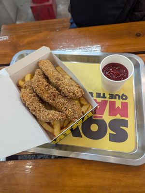 Chicken tenders at Oiga in Lima