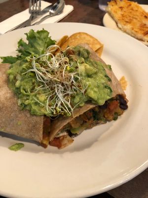 Tofu breakfast burrito at Driftwood Cafe in South Lake Tahoe