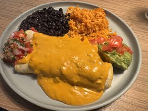Vegan enchiladas with vegan queso   at Kerbey Lane Cafe - San Antonio in San Antonio