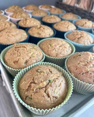 Our zucchini muffins are fluffy and moist. Baked fresh daily. at Vibrant Beat Cafe in Fort Myers