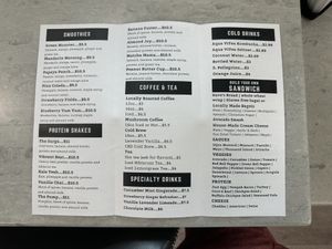 Menu pt 2  at Vibrant Beat Cafe in Fort Myers