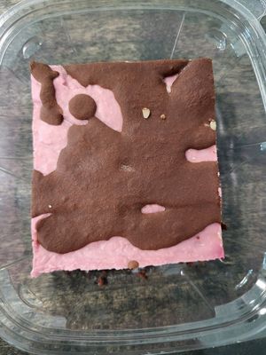 Raspberry cheesecake with ganache at Vibrant Beat Cafe in Fort Myers