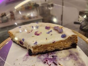 Lemon and blueberry cake at The Green Bakery in Sydney
